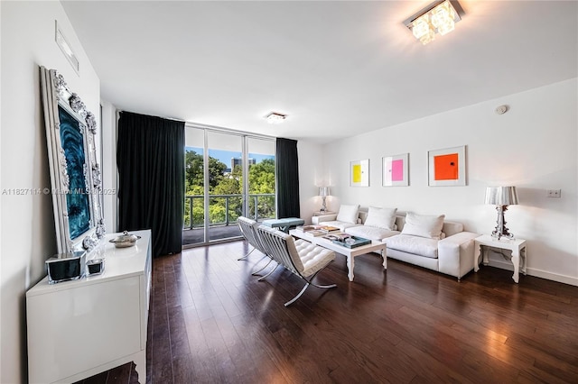 720 NE 62nd St Unit 403, Miami, FL 33138 - living room with wood finished floors and expansive windows