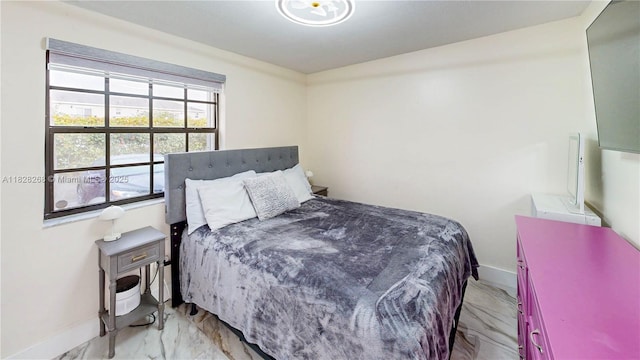 889 Hamilton Dr Unit 889B, Homestead, FL 33034 - bedroom with light marble finish floors and baseboards