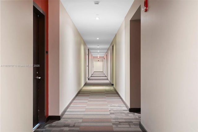 151 SE 1st St Unit 3102, Miami, FL 33131 - hallway with carpet and baseboards