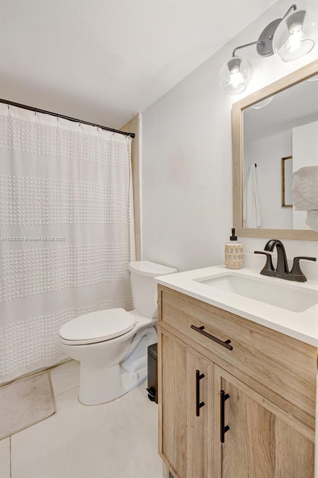 9255 SW 125th Ave Unit 108R, Miami, FL 33186 - bathroom featuring vanity, tile patterned flooring, and a shower with shower curtain