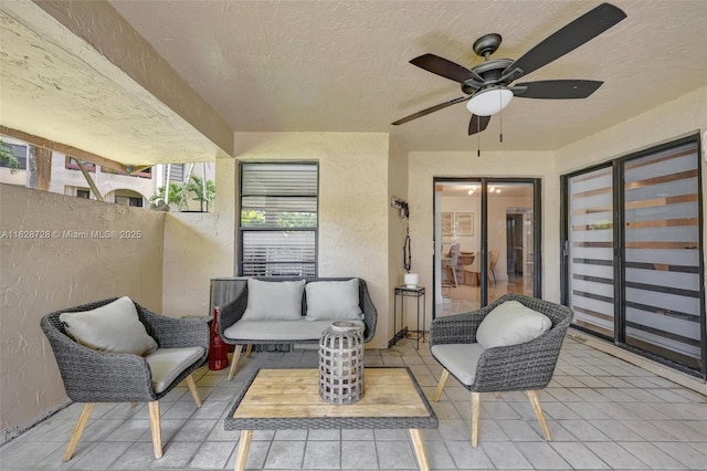 9255 SW 125th Ave Unit 108R, Miami, FL 33186 - view of patio with ceiling fan and an outdoor hangout area