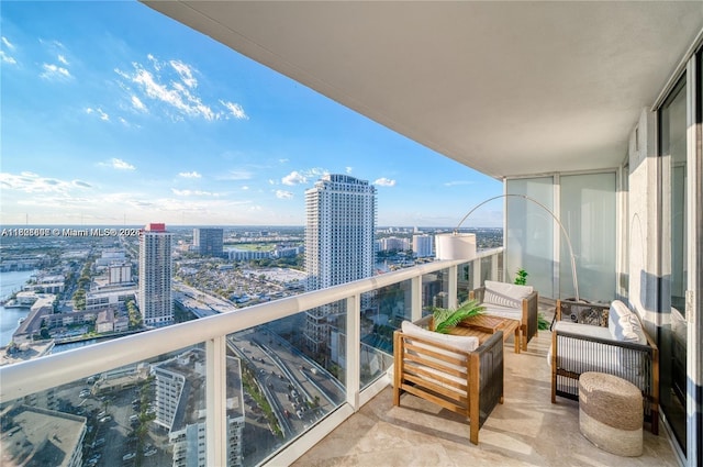 1800 S Ocean Dr Unit 3708, Hallandale Beach, FL 33009 - balcony with a city view and an outdoor hangout area