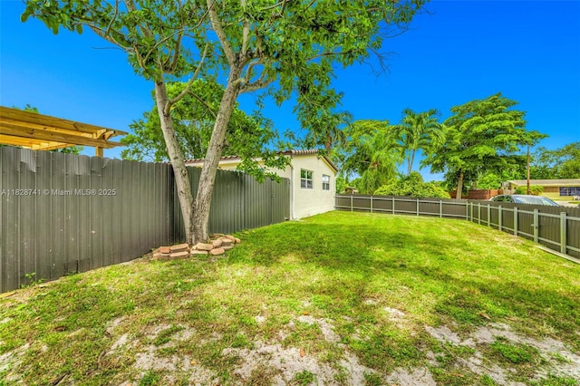 6601 Branch St, Hollywood, FL 33024 - fenced backyard with an outbuilding
