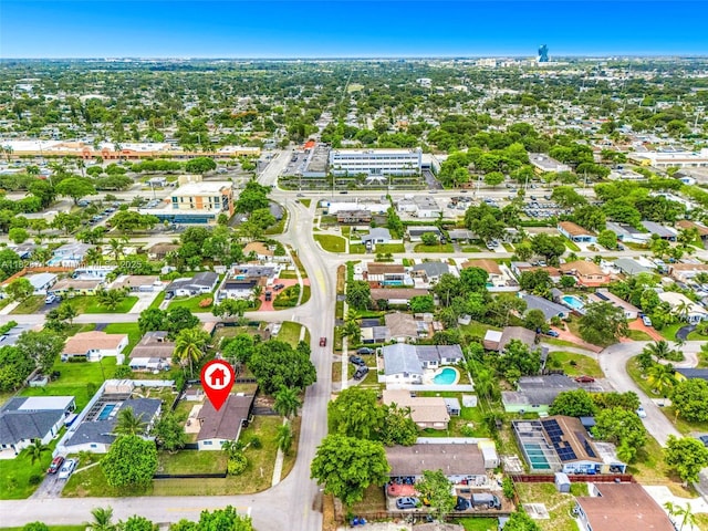 6601 Branch St, Hollywood, FL 33024 - aerial view of property and surrounding area with nearby suburban area