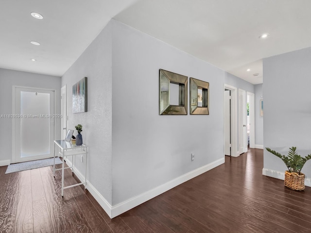9510 NW 1st Ave, Miami Shores, FL 33150 - hallway featuring wood finished floors and recessed lighting