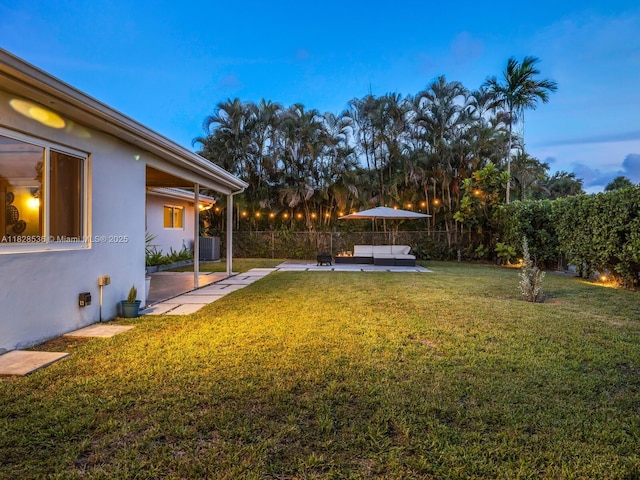 9510 NW 1st Ave, Miami Shores, FL 33150 - fenced backyard featuring a patio and outdoor lounge area