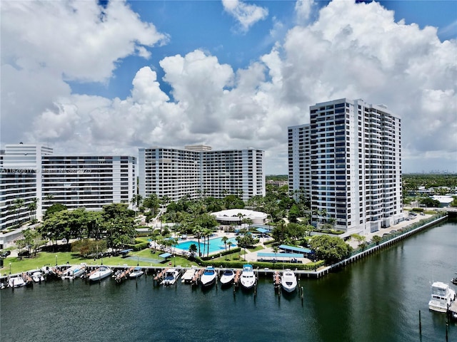 600 Three Islands Blvd Unit 1016, Hallandale Beach, FL 33009 - water view featuring nearby urban area