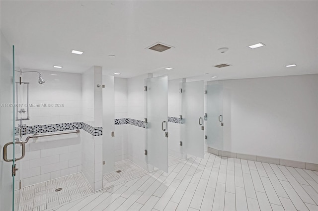 600 Three Islands Blvd Unit 1016, Hallandale Beach, FL 33009 - bathroom featuring a stall shower and recessed lighting