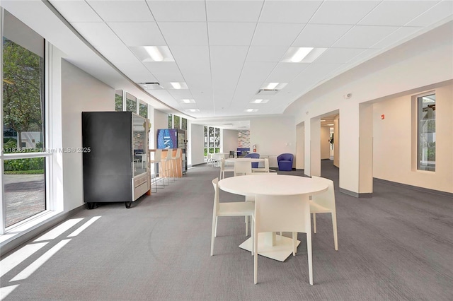 600 Three Islands Blvd Unit 1016, Hallandale Beach, FL 33009 - dining room featuring baseboards and a drop ceiling