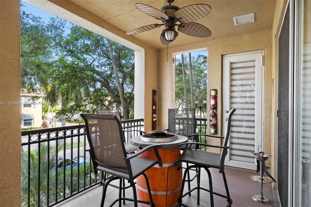 3055 NW 126th Ave Unit 107, Sunrise, FL 33323 - balcony with a ceiling fan