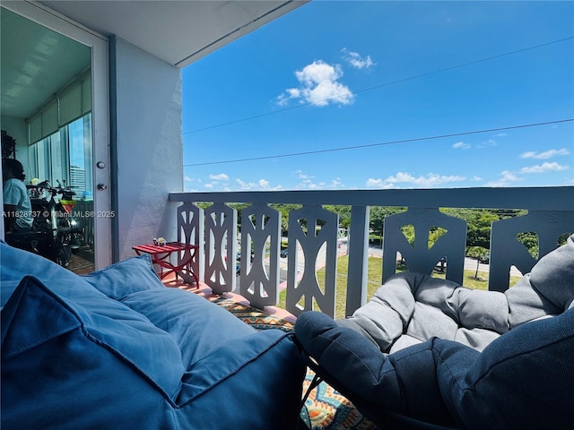 8233 Harding Ave Unit 603, Miami Beach, FL 33141 - balcony with an outdoor hangout area