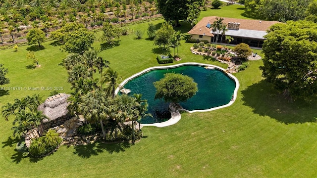 31260 SW 202nd Ave, Homestead, FL 33030 - aerial view of property and surrounding area with a pool