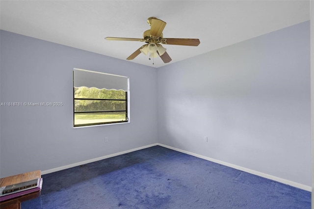 31260 SW 202nd Ave, Homestead, FL 33030 - carpeted empty room with baseboards and a ceiling fan