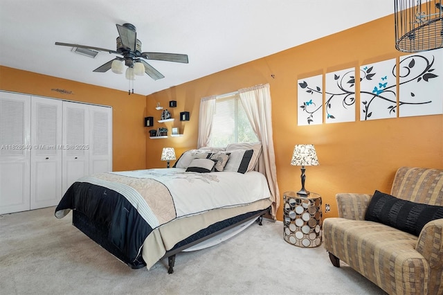 7306 NW 95th Way, Tamarac, FL 33321 - carpeted bedroom featuring a closet and a ceiling fan