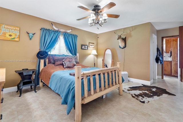 7306 NW 95th Way, Tamarac, FL 33321 - bedroom featuring light tile patterned flooring and ceiling fan
