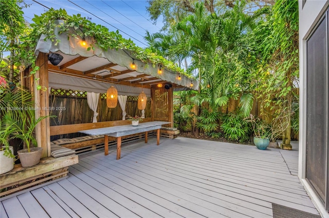 2427 Tequesta Ln, Miami, FL 33133 - deck featuring a pergola