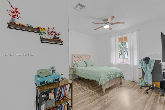 2620 SW 150th Ct, Miami, FL 33185 - bedroom featuring light wood-style flooring and a ceiling fan