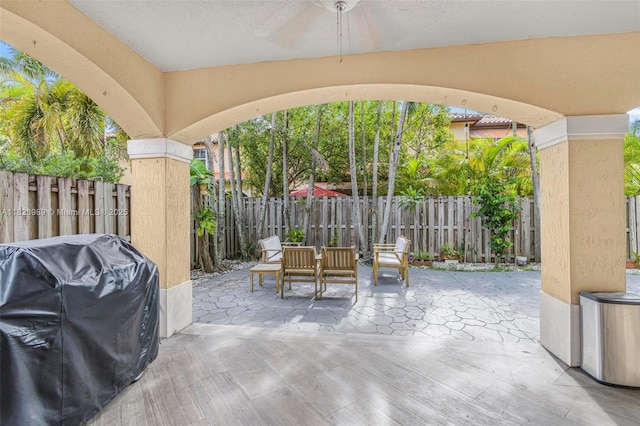 2620 SW 150th Ct, Miami, FL 33185 - fenced backyard featuring a grill and a patio area