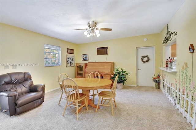 16702 NW 73rd Ct, Hialeah, FL 33015 - dining space with carpet and a ceiling fan