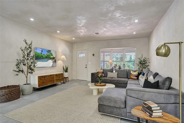 1330 Harrison St, Hollywood, FL 33019 - living area featuring recessed lighting