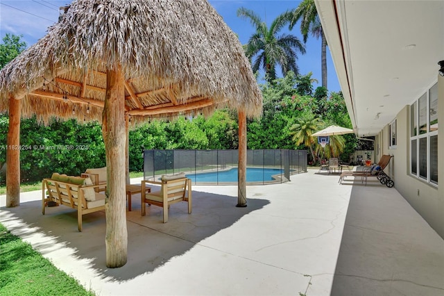 1330 Harrison St, Hollywood, FL 33019 - view of pool with an outdoor living space and a patio area