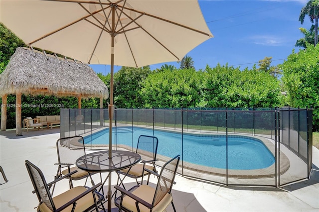 1330 Harrison St, Hollywood, FL 33019 - view of pool with a patio and a gazebo