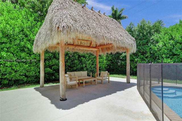 1330 Harrison St, Hollywood, FL 33019 - view of patio / terrace featuring a gazebo and an outdoor hangout area