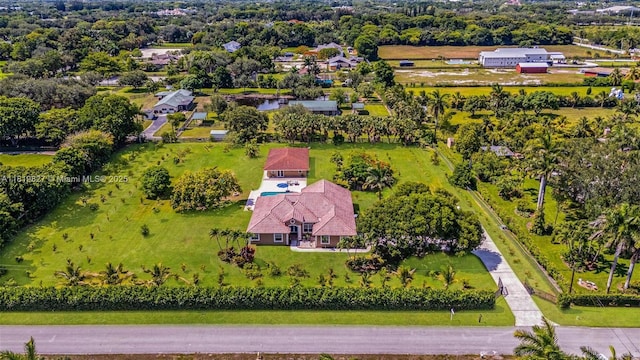 12851 Luray Rd, Southwest Ranches, FL 33330 - drone / aerial view of a tree filled landscape