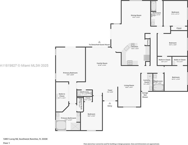 12851 Luray Rd, Southwest Ranches, FL 33330 - view of floor plan / room layout