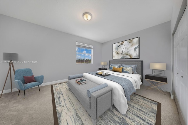 14776 SW 10th St Unit 10501, Pembroke Pines, FL 33027 - carpeted bedroom featuring baseboards and a closet