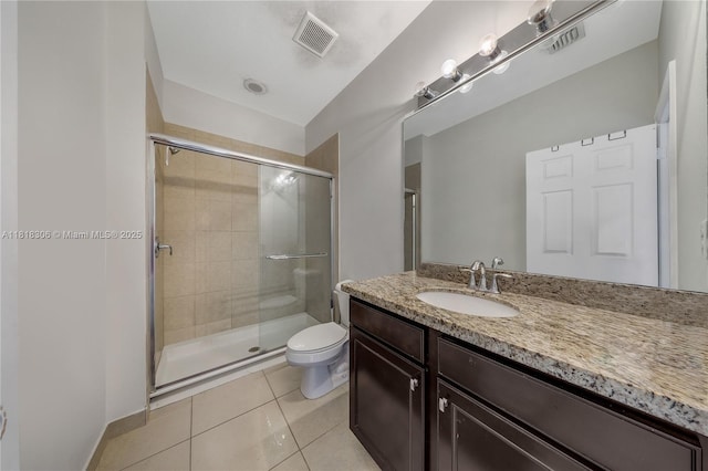 14776 SW 10th St Unit 10501, Pembroke Pines, FL 33027 - full bathroom with vanity, a stall shower, and tile patterned flooring