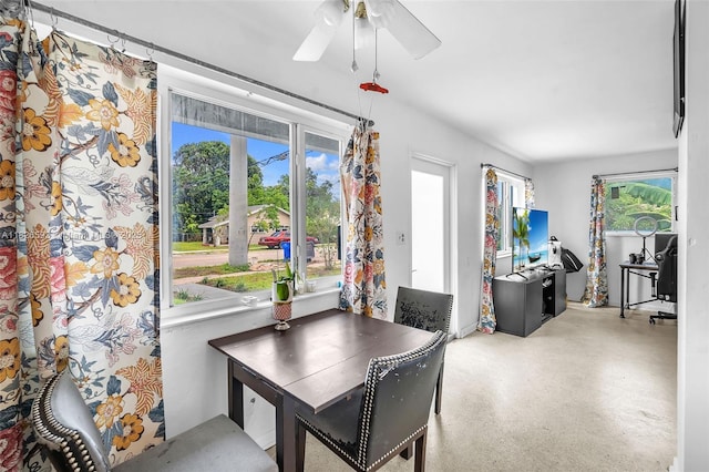 412 S 24th Ave, Hollywood, FL 33020 - dining area with ceiling fan and speckled floor