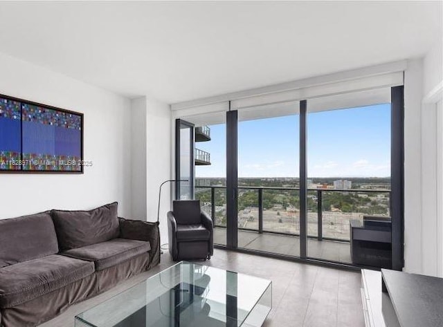 121 NE 34th St Unit 1812, Miami, FL 33137 - living room with a wall of windows