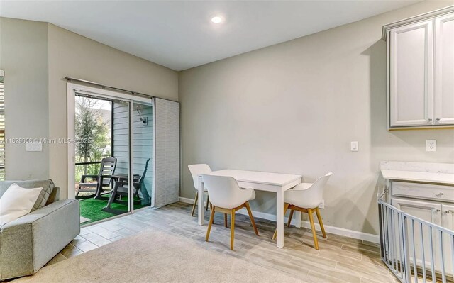 42 Appleton Ct, Saint Augustine, FL 32092 - dining area with light wood-type flooring and recessed lighting