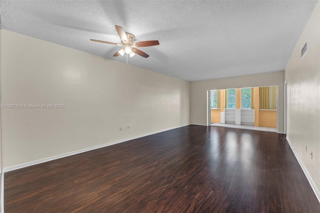 9159 SW 77th Ave Unit 314, Miami, FL 33156 - unfurnished room featuring ceiling fan, wood finished floors, and a textured ceiling