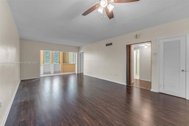 9159 SW 77th Ave Unit 314, Miami, FL 33156 - unfurnished room featuring ceiling fan, a textured ceiling, and wood finished floors