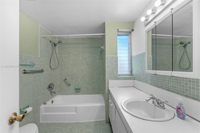 9159 SW 77th Ave Unit 314, Miami, FL 33156 - full bathroom with tile walls, shower / bath combination, and vanity