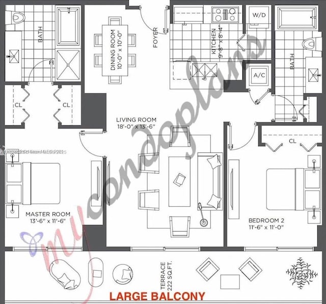 4250 Biscayne Blvd Unit 1217, Miami, FL 33137 - view of floor plan / room layout