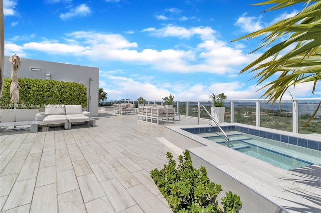 4250 Biscayne Blvd Unit 1217, Miami, FL 33137 - view of swimming pool with an outdoor hangout area, a community hot tub, and a patio