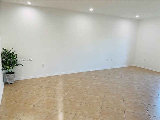 5907 Glasgow Way, Tamarac, FL 33321 - spare room with recessed lighting and light tile patterned flooring