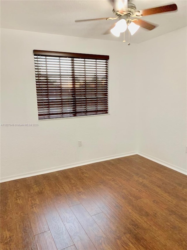 5907 Glasgow Way, Tamarac, FL 33321 - empty room with ceiling fan and wood finished floors