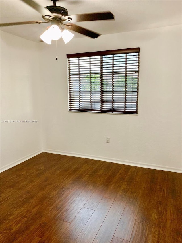 5907 Glasgow Way, Tamarac, FL 33321 - spare room with a ceiling fan and wood finished floors