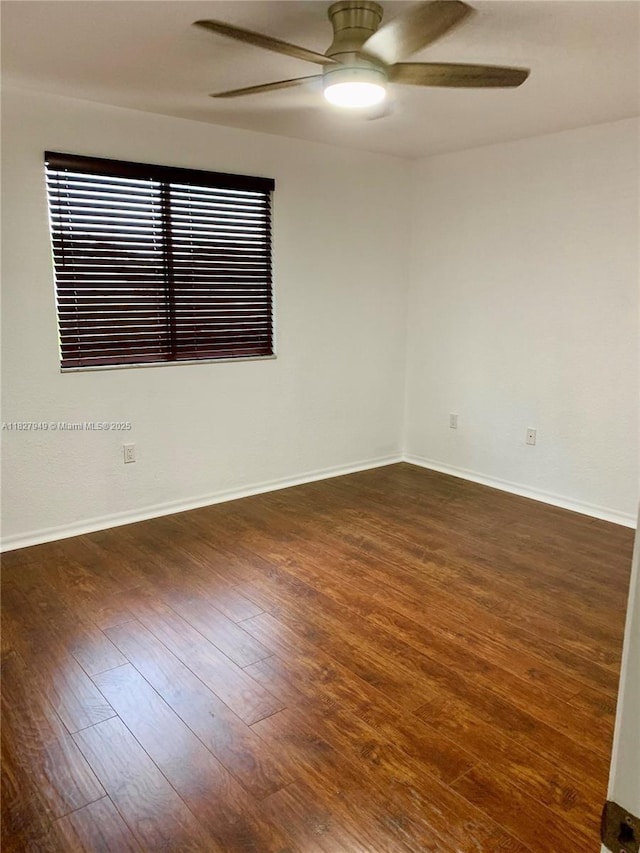 5907 Glasgow Way, Tamarac, FL 33321 - empty room with ceiling fan and dark wood finished floors