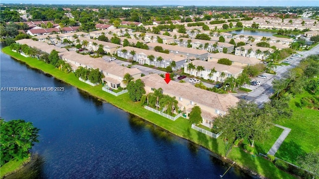 5907 Glasgow Way, Tamarac, FL 33321 - aerial view of residential area featuring a large body of water