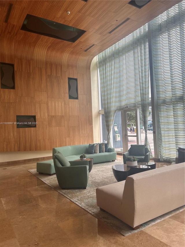 50 Biscayne Blvd Unit 4706, Miami, FL 33132 - lobby featuring wood ceiling