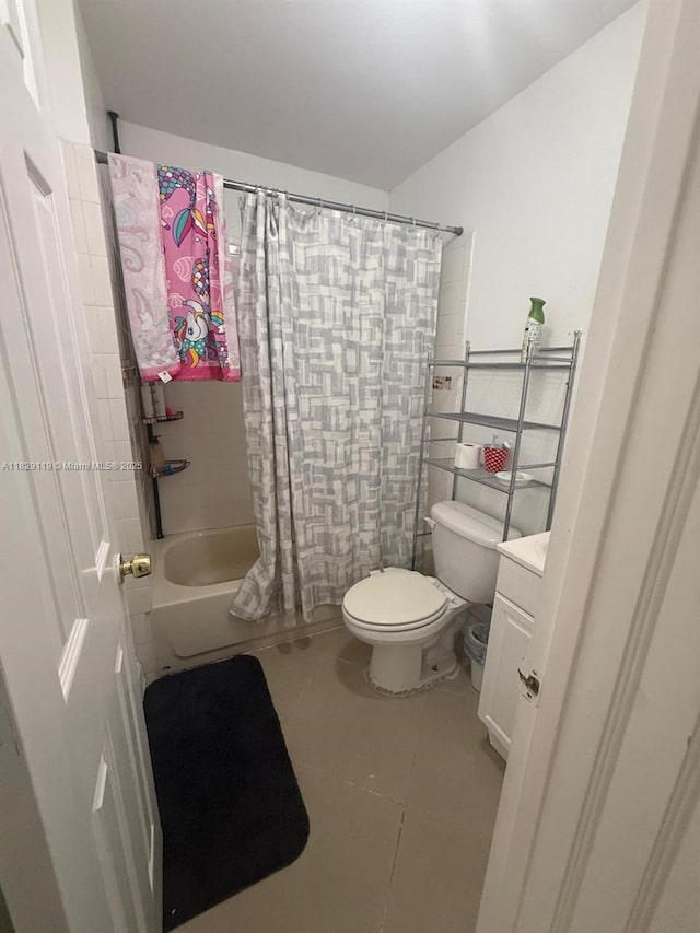 7900 SW 21st Ter, Miami, FL 33155 - bathroom with tile patterned flooring, vanity, and shower / tub combo with curtain