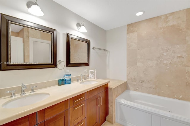 1110 SE 4th Ave, Fort Lauderdale, FL 33316 - full bathroom featuring a bath and double vanity