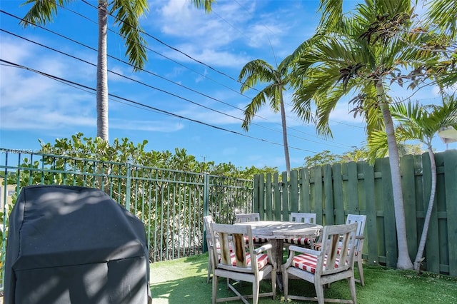 1110 SE 4th Ave, Fort Lauderdale, FL 33316 - view of patio / terrace with a grill and outdoor dining space