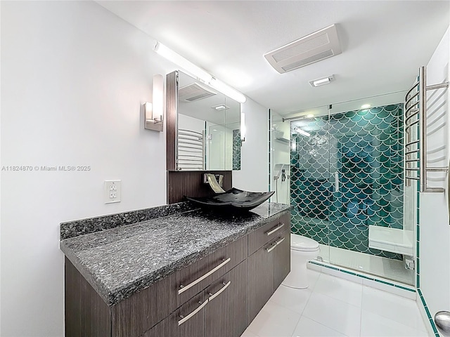 101 E Mcnab Rd Unit 311, Pompano Beach, FL 33060 - full bathroom with vanity, tile patterned flooring, and tiled shower