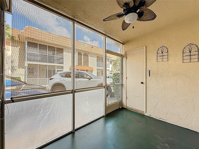 101 E Mcnab Rd Unit 311, Pompano Beach, FL 33060 - unfurnished sunroom with ceiling fan